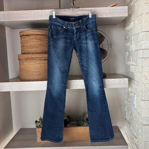 Guess Daredevil Low-Rise Boot Cut Blue Jeans- size 28